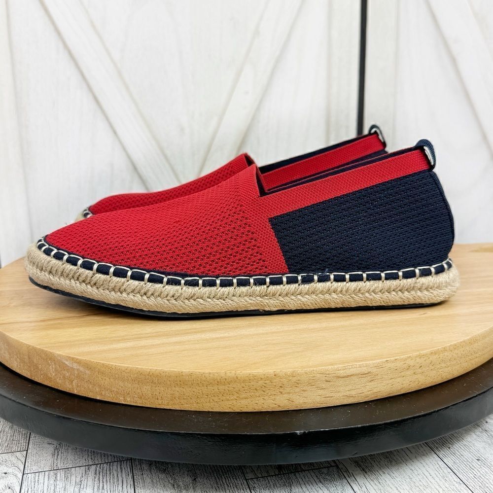 Zara Colorblock Mesh Espadrille Loafer Shoes Red Blue Mens 6 EU 39